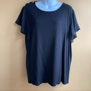 Calvin Klein Black Blouse Size XL